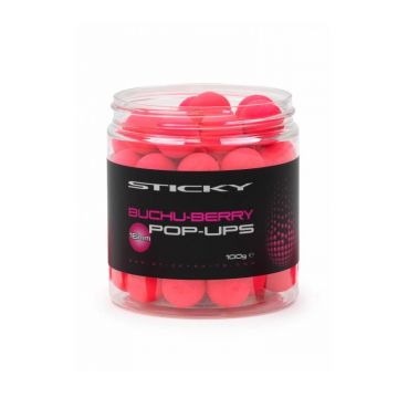 Sticky Baits Buchu Berry Pop-Ups roze karper pop-up boilies 12mm 100g