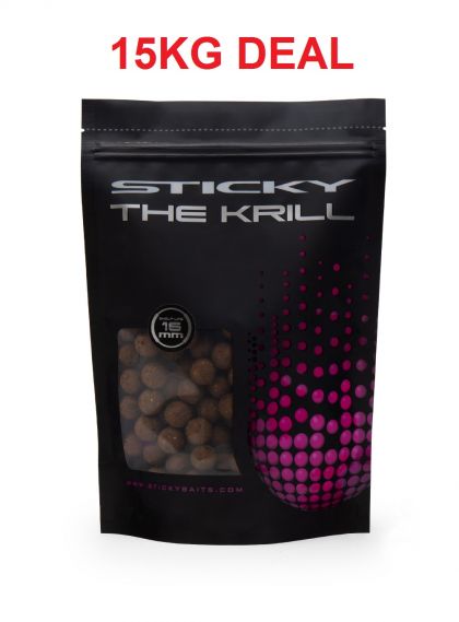 Sticky Baits The Krill Shelflife Bait DEAL bruin karper boilie 16mm 15kg