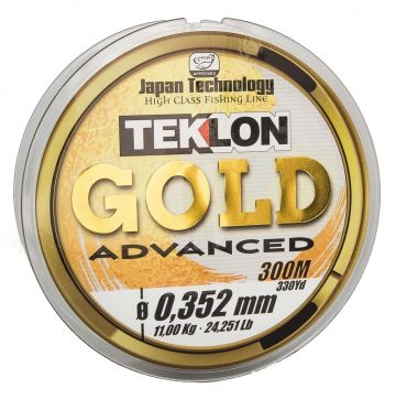 Teklon Gold Advanced clear - brown - gold visdraad 0.272mm 300m 7.06kg