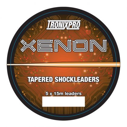 Tronixpro Xenon Tapered Leaders orange zeevis visdraad 20° - 50° 5 X 15m