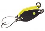 Troutmaster Incy Spoon black - yellow vislepel 2.50g
