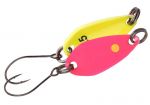 Troutmaster Incy Spoon pink - yellow vislepel 2.50g