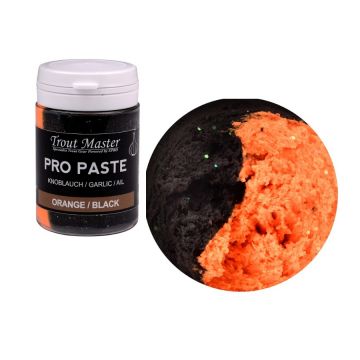 Troutmaster Pro Paste Garlic orange black glitter forel forelaas 60g