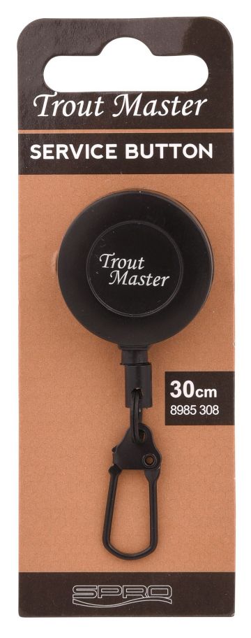 Troutmaster TM Service Button zwart forel klein vismateriaal 30cm
