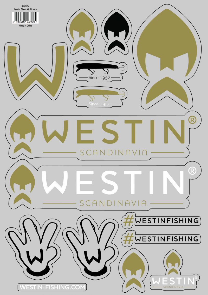 Westin Stickers A4 blanc - or 